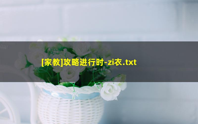 [家教]攻略进行时-zi衣.txt